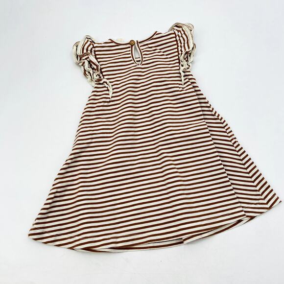 Quincy Mare Striped Ruffle Mini Dress 18-24 mos - Picture 3 of 3